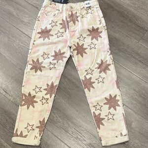 Cotton On Kids Starry Jeans - Pink and Brown